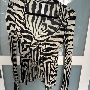 Rat & Boa Black and White Zebra Blouse